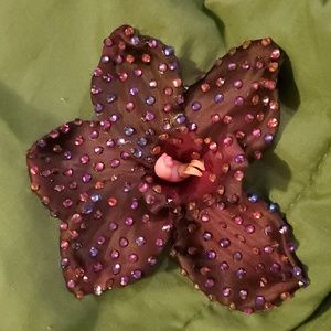 SOLD**********Dark Plum Orchid Hair Clip